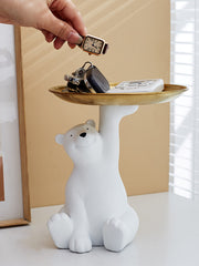 Polar Bear Key Storage Tray Modern Minimalist Living Room Decoration