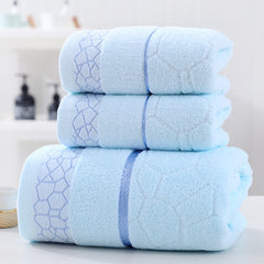 Simple Three-piece Water Cube Towel Set